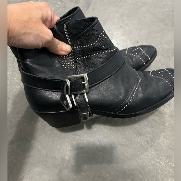 Anine Bing Bianca bootie boot black leather 9 authentic - Picture 5 of 10